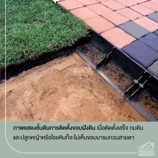 ขอบฝังดิน 10X60X8 ซม. สีดำ (กล่อง) - Image 5